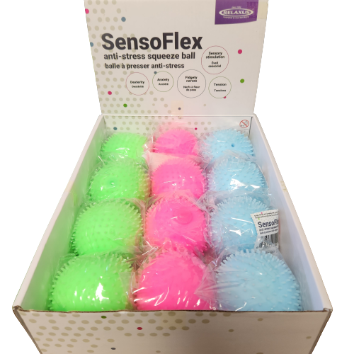 Présentoir de Balle a presser anti stress SensoFlex ( reviens a 3.95 unités)  (A8-4)