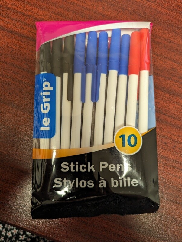 Paquet de 10 stylos a billes (H1)