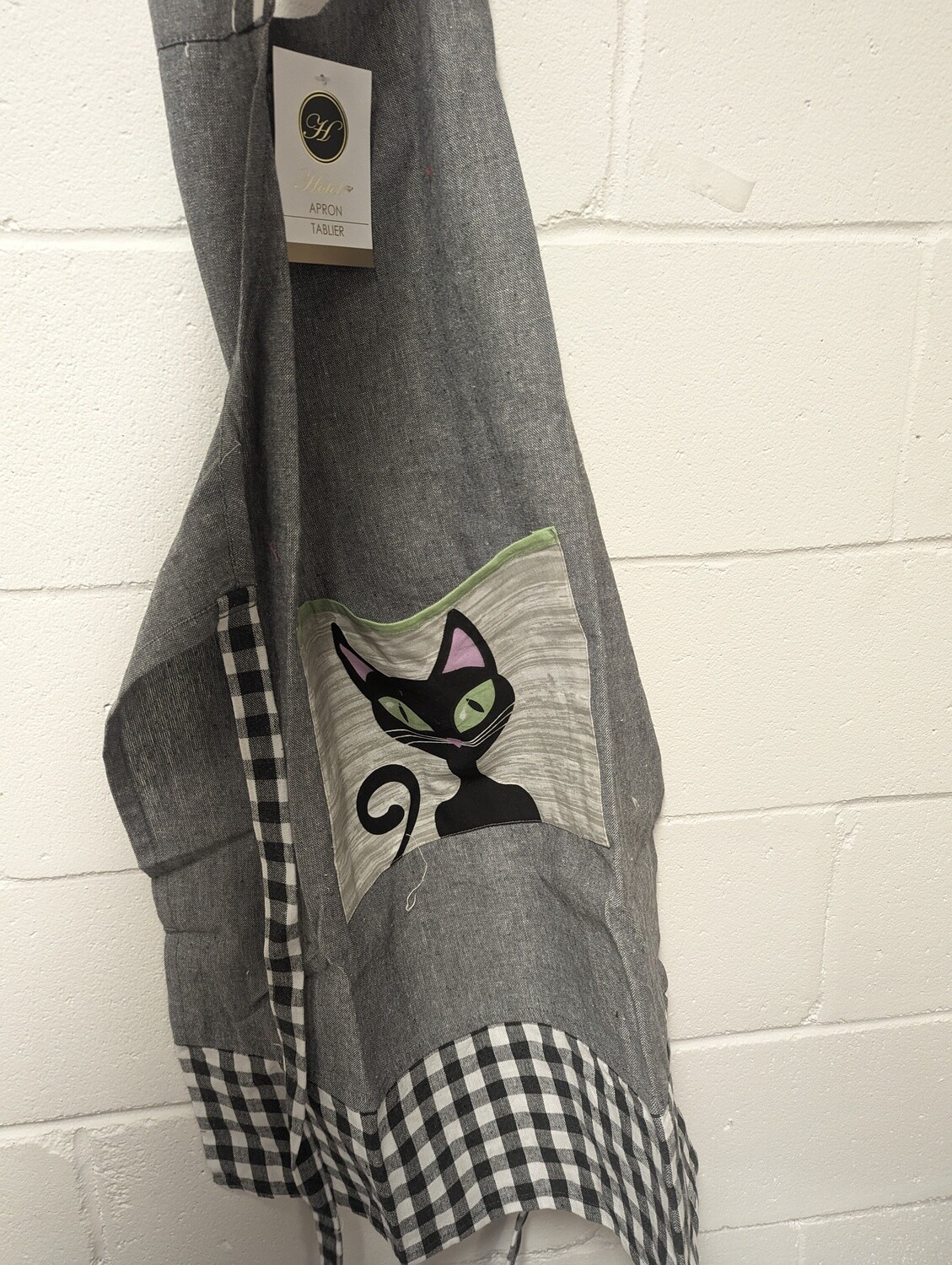 TABLIER GRIS CHAT (RW)