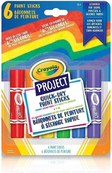 6 BATONS DE PEINTURE A SECHAGE RAPIDE (E7-7)