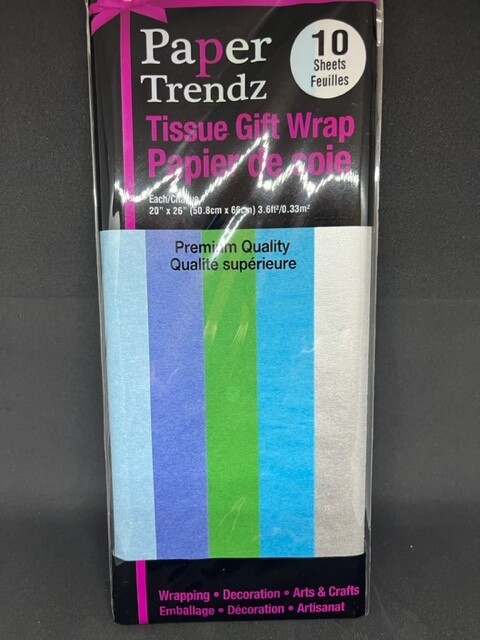 Papier de soie 10 feuilles 20x26 assorti (D5-2 )