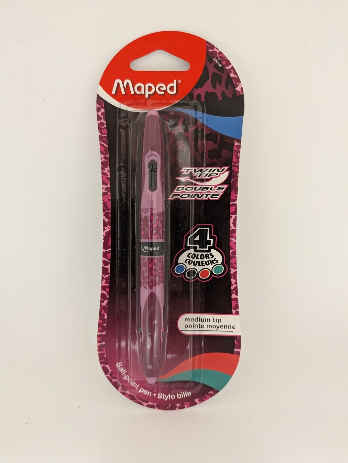 Stylo double pointe 4 couleurs pointe moyenne (I1-1)