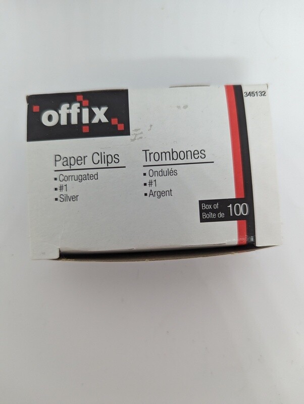 Trombone No. 1 1 3/16 Offix dentel� argent (H2)