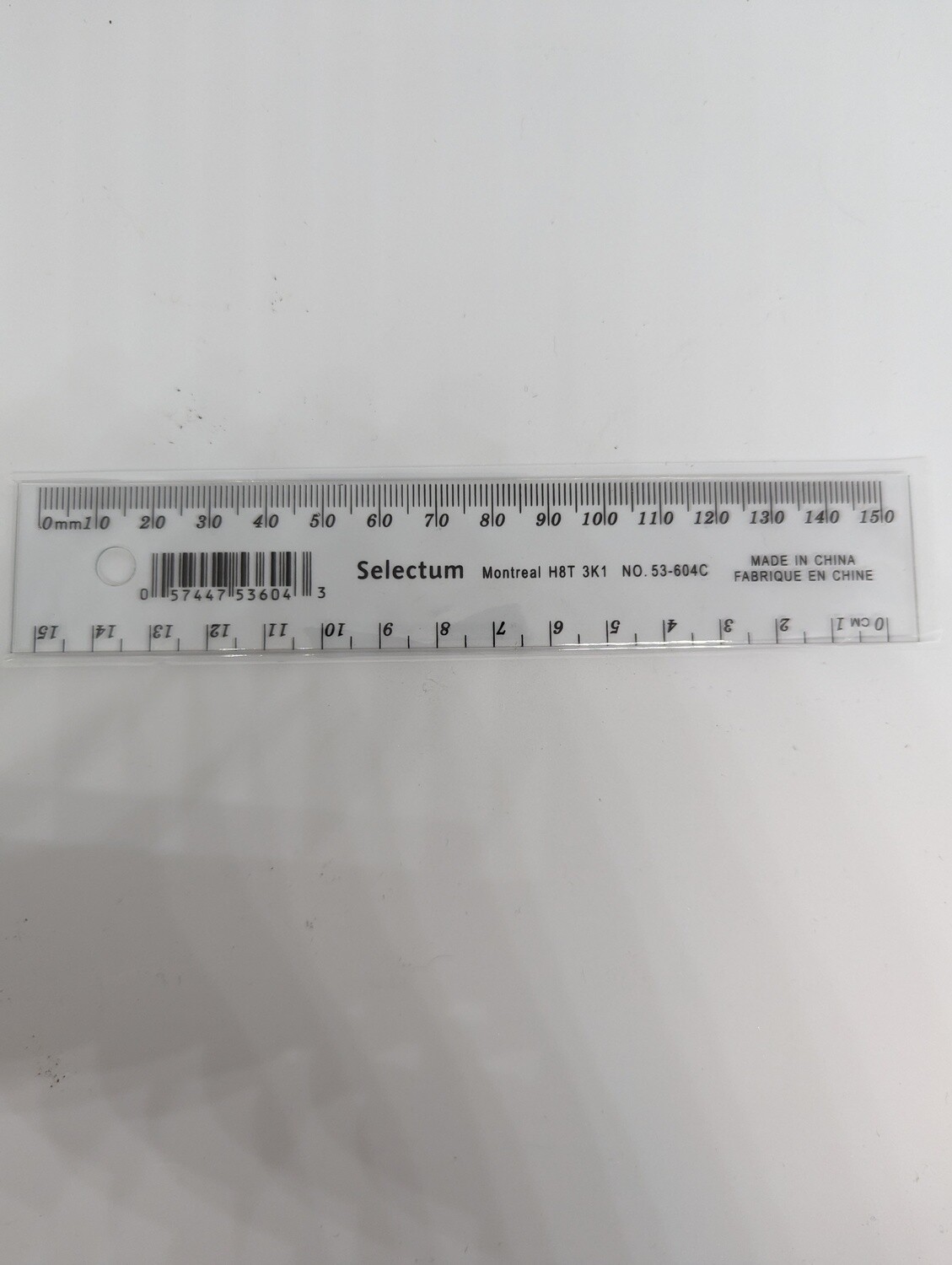 Règle transparente 15cm/150mm (H2-9)