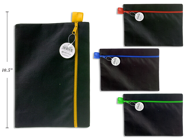 Etui a crayon plat a fermeture eclair (I3-8)