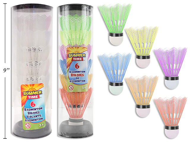 PAQUET DE 6 VOLANTS POUR BADMINTON(A10-1)