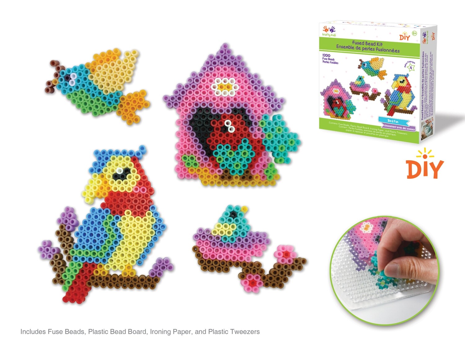 ENSEMBLE DE PERLES A FAIRE SOI MEME (OISEAUX) (B9)