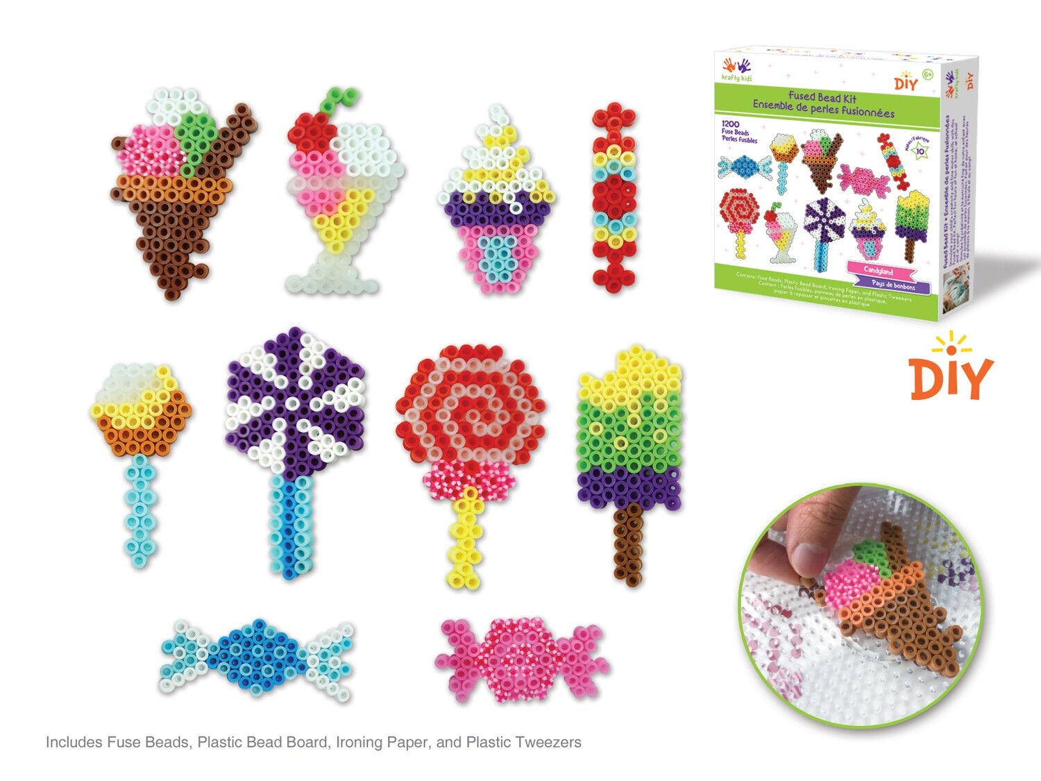 ENSEMBLE DE PERLES A FAIRE SOI MEME (BONBON)(A4-5)