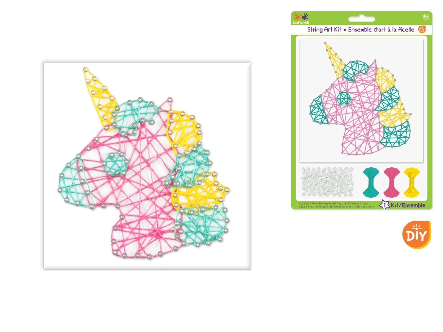 ENSEMBLE D&#39;ART A LA FICELLE LICORNE  ( B9)