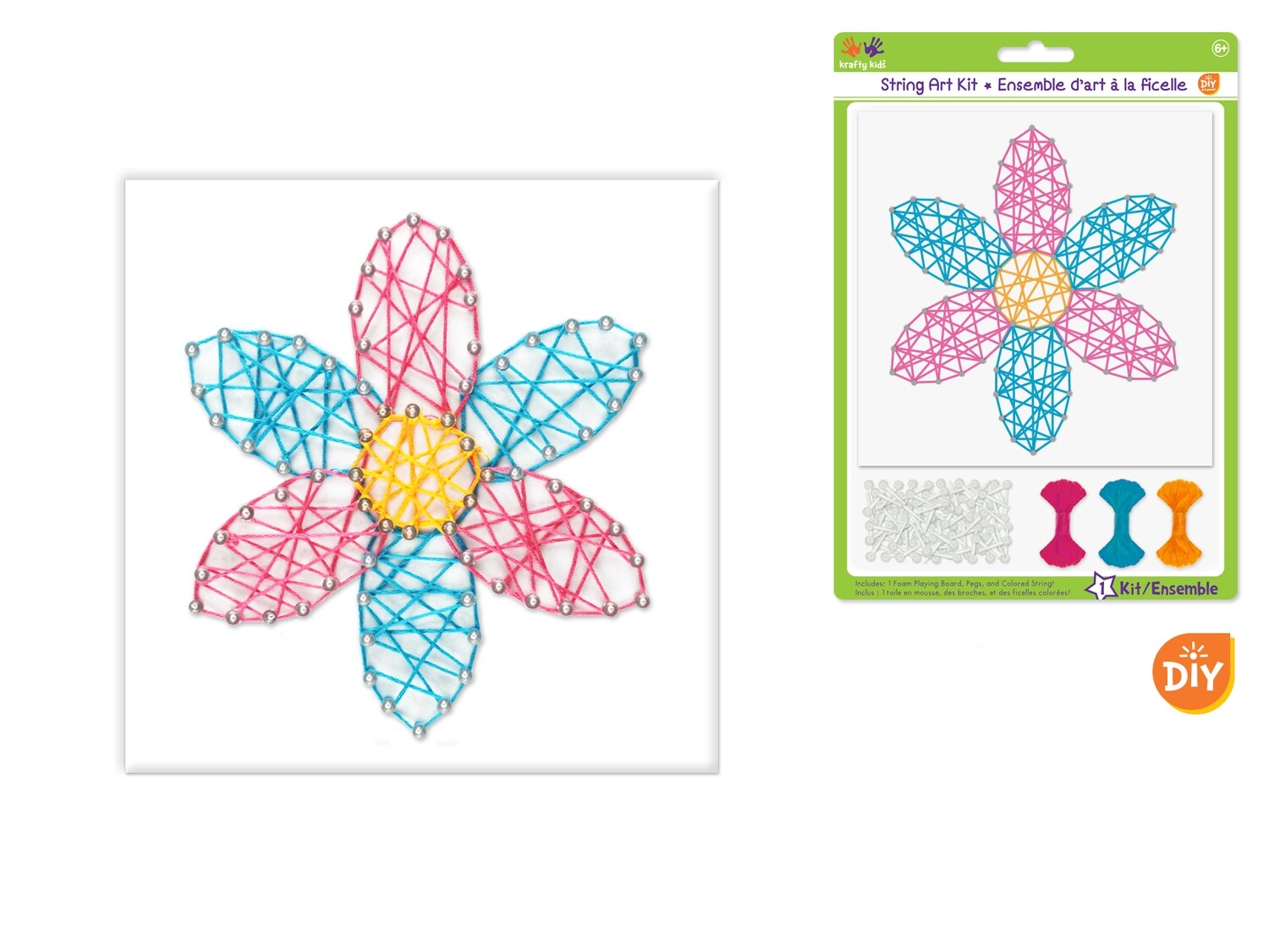 ENSEMBLE D&#39;ART A  LA FICELLE  FLEUR (B9)