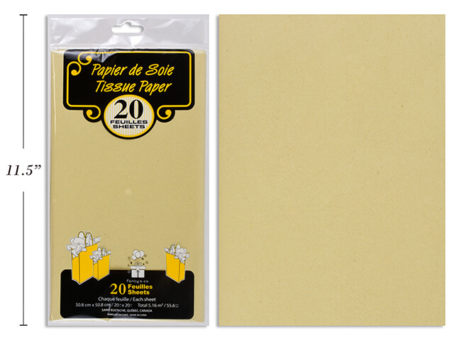 20 FEUILLES DE PAPIER DE SOIE KRAFT(D5-6)