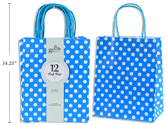 SAC KRAFT BEU PICOTE MEDIUM (EN PAQUET DE 12) (D5)