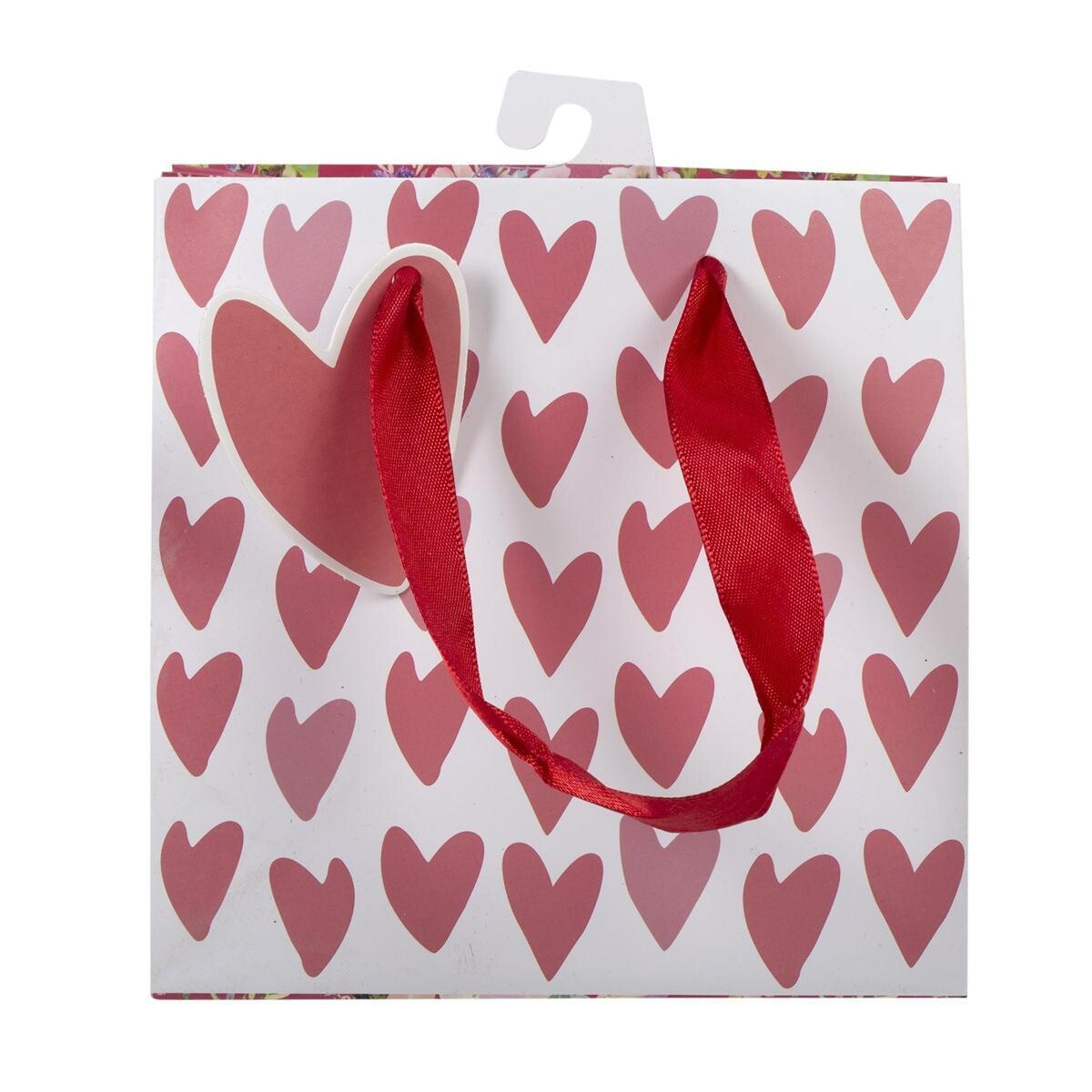 SAC CADEAU COEUR ROUGE PETIT (C-10-2) (SV)