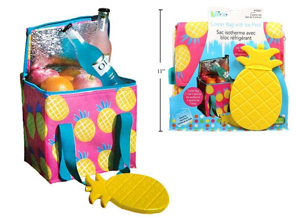 ENSEMBLE SAC A LUNCH 7L ET BLOC RÉFRIGÉRANT ANANAS (ETE)