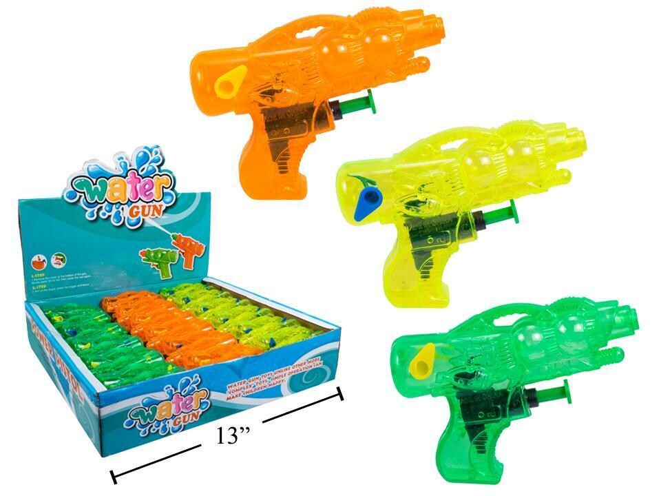 FUSIL A EAU TRANSLUCIDE 4&quot; EN PRÉSENTOIR DE 36 (ETE)