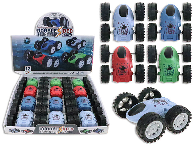 VOITURE FRICTION RÉVERSIBLE 3 1/8&#39;&#39; EN PRÉSENTOIR DE 12 (ETE)