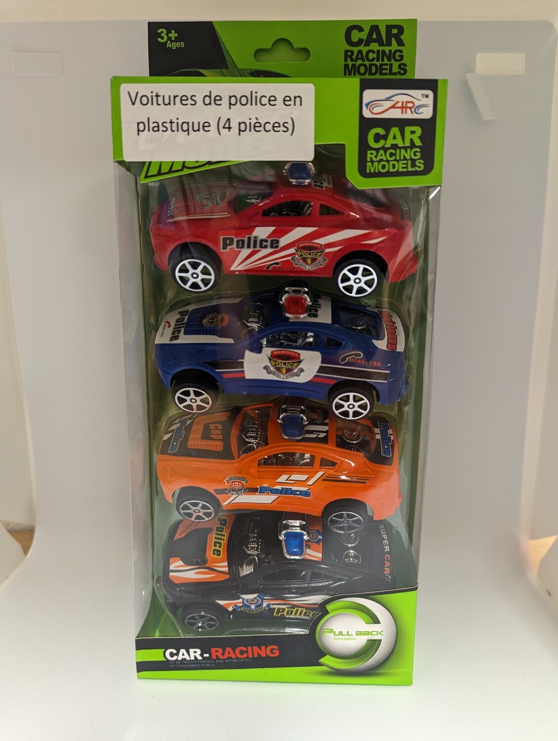 VOITURES DE POLICES EN PLASTIQUE 4MCX (A2-4)