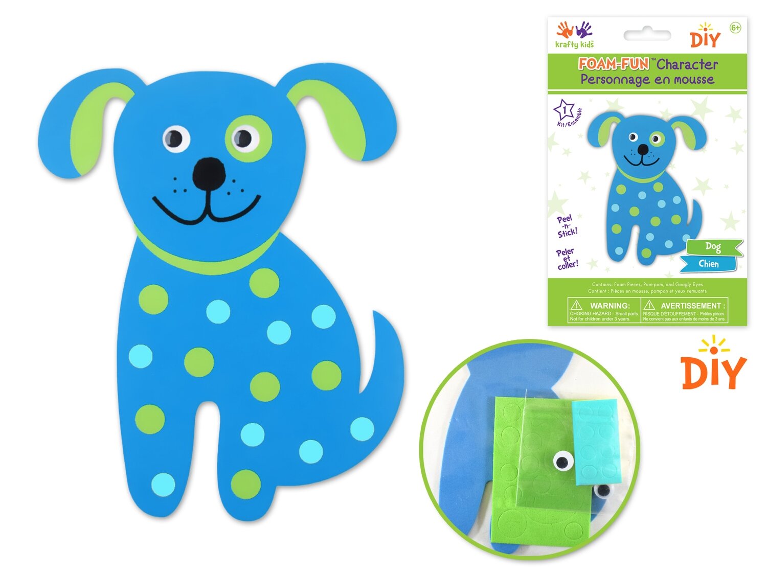 PERSONNAGE EN MOUSSE DIY CHIEN (A4-5)