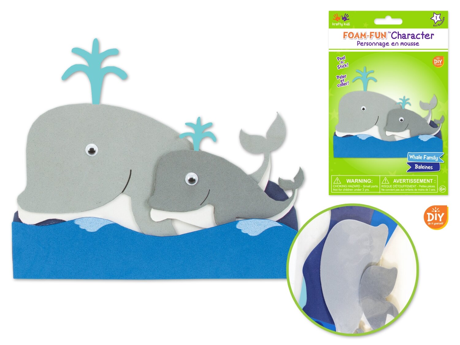 PERSONNAGE EN MOUSSE DIY BALEINE (A4-5)