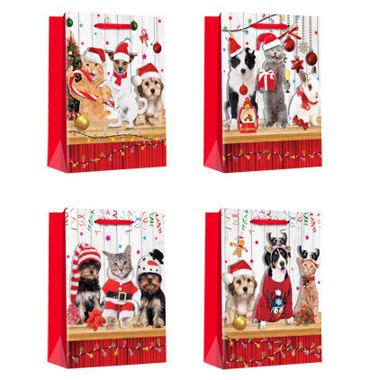SAC CADEAU NOEL LARGE ANIMAUX (XM)