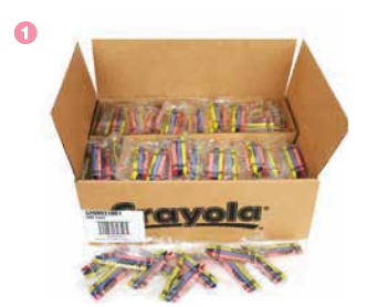 Boite de crayons de cire en paquet de 3 (360)