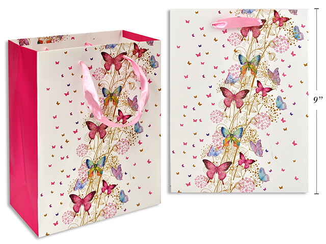 SAC CADEAU MOYEN (7&#39;&#39;x9&#39;&#39;) PAPILLONS (PQ)