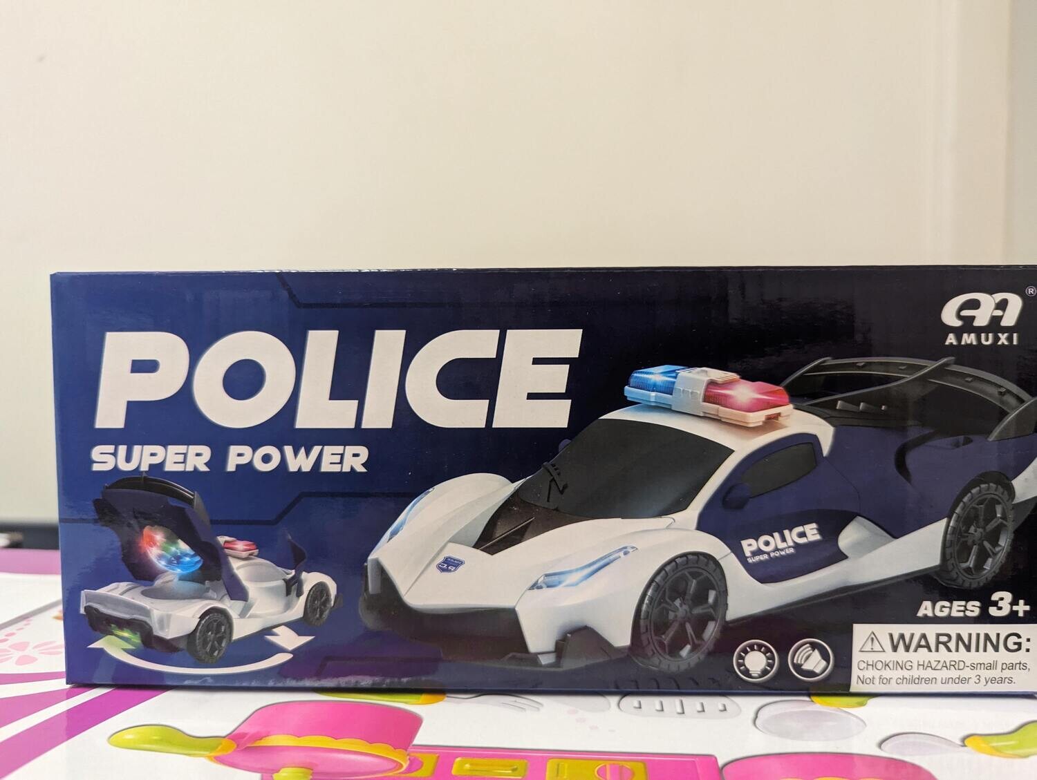 VOITURE DE POLICE LUMIERE ET SON (A3-1)