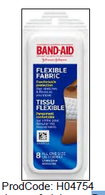 BAND AID TISSU FLEXIBLE EN PAQUET DE 8 (O2-2)