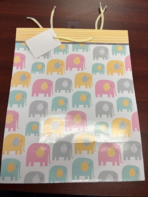 SAC CADEAU ELEPHANT LARGE 9x12 (C4-7)