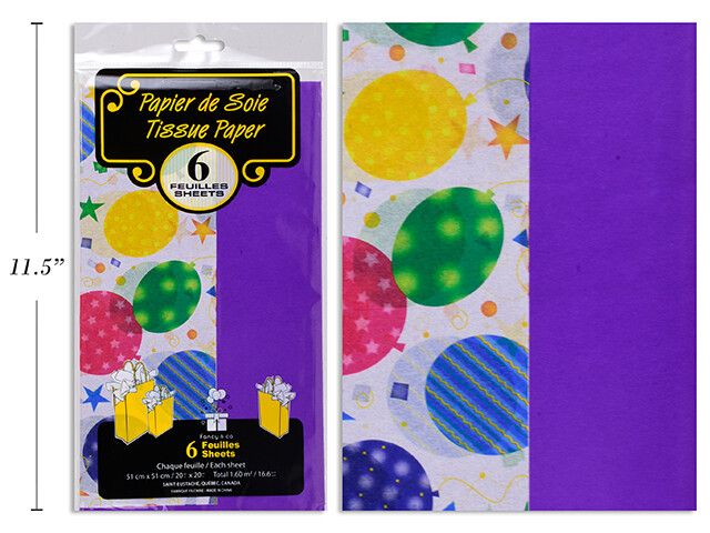 PAPIER DE SOIE PAQUET DE 6 FEUILLES(D5-1)