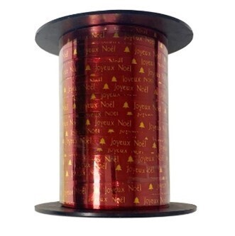 RUBAN A FRISER ROUGE &#39;&#39;JOYEUX NOEL&#39;&#39; (XM)(M)