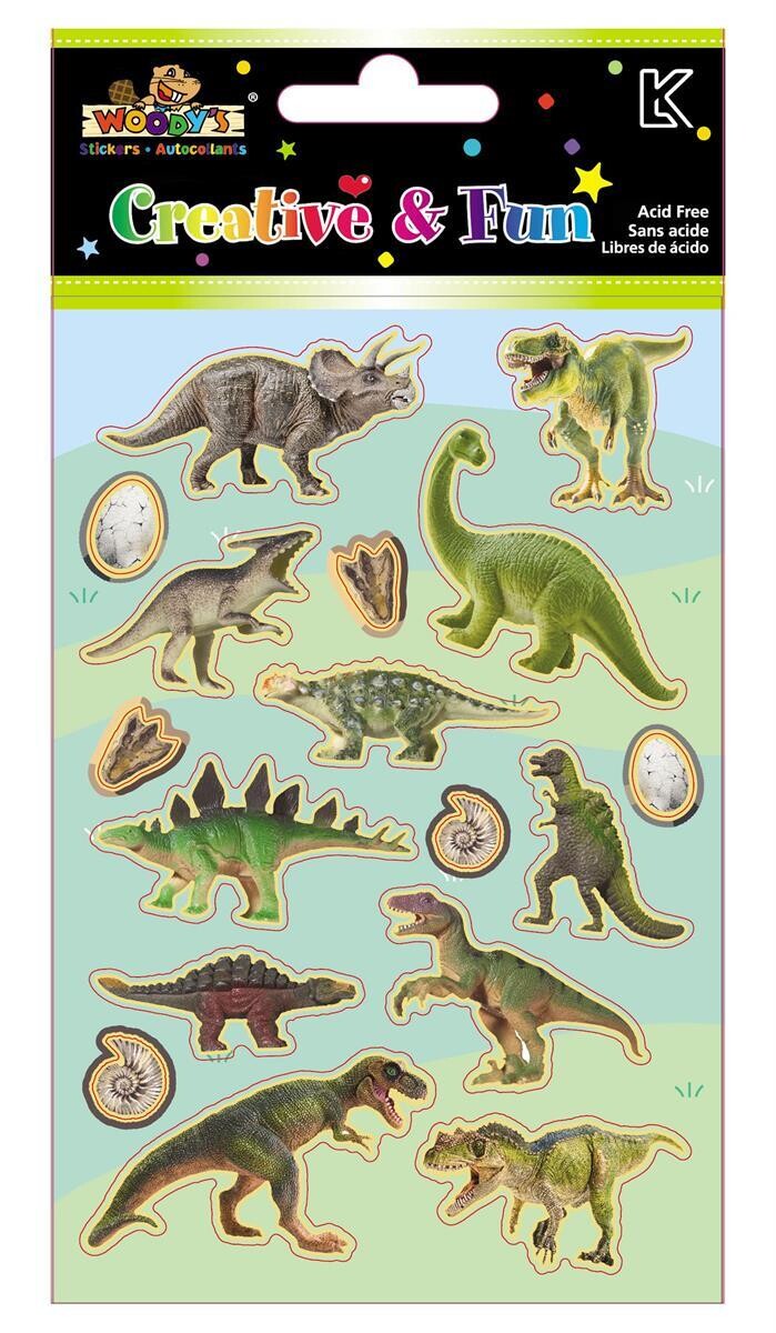 AUTOCOLLANT 4 X 6 DINOSAURE