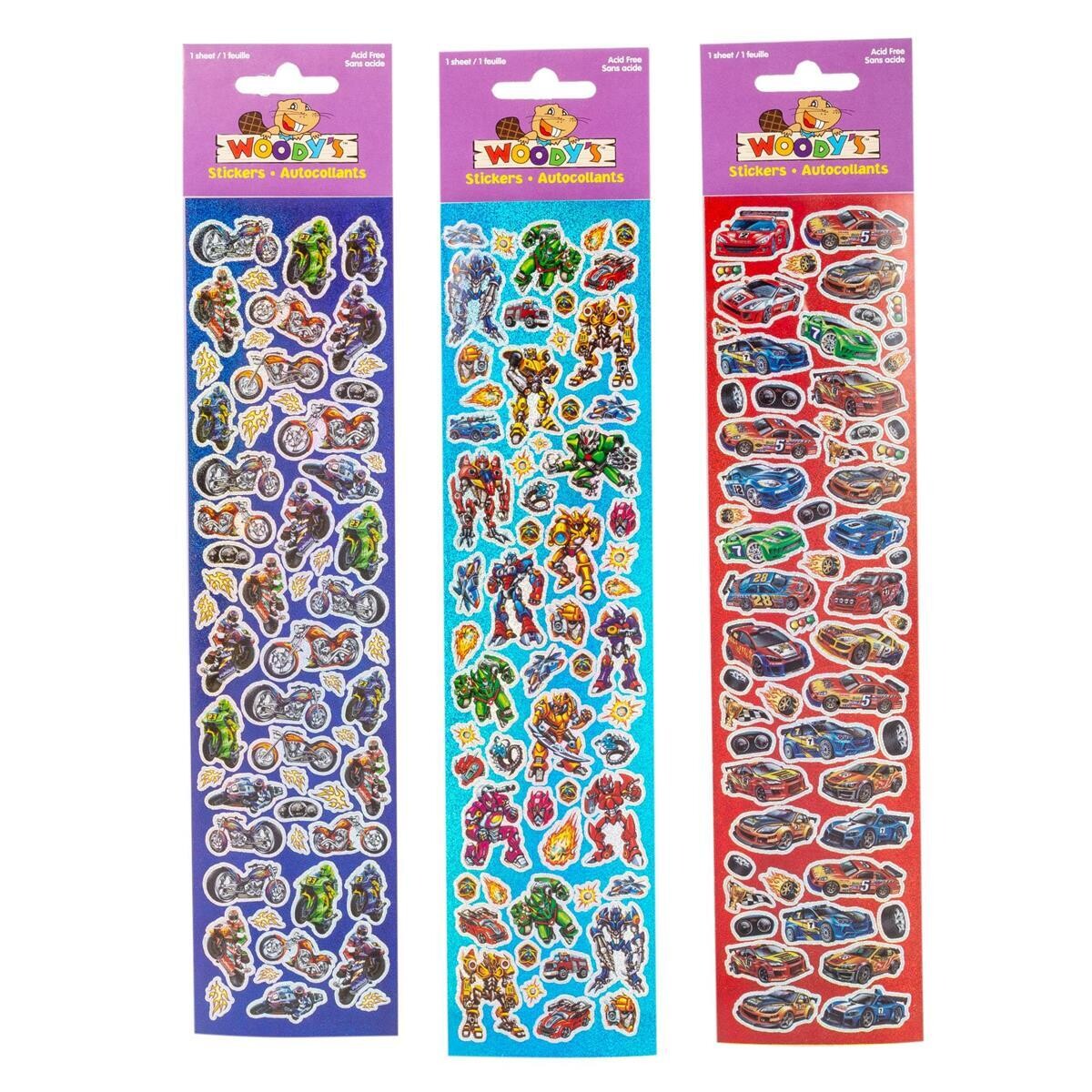 AUTOCOLLANT 10X2 ROBOT ET VOITURE