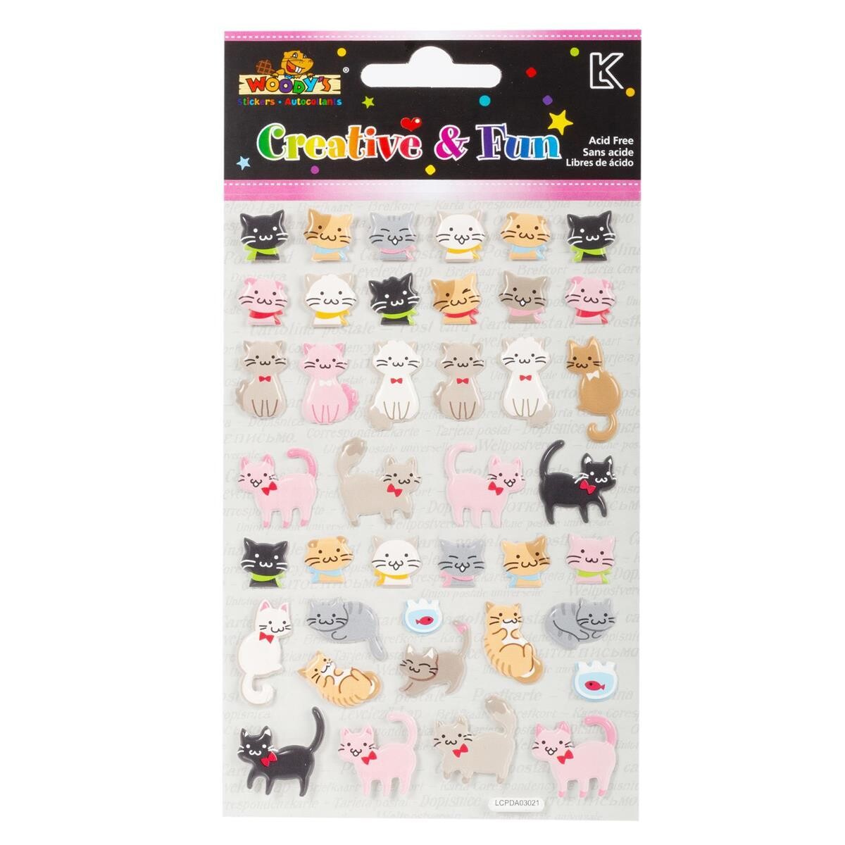 AUTOCOLLANT 4 X 6 CHATONS(P)