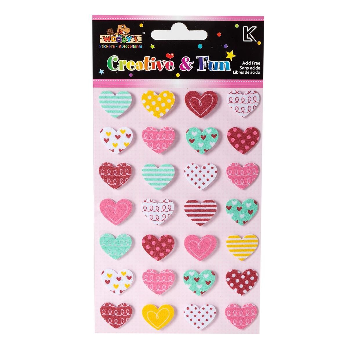 AUTOCOLLANT 4 X 6 COEUR FEUTRINE(P)