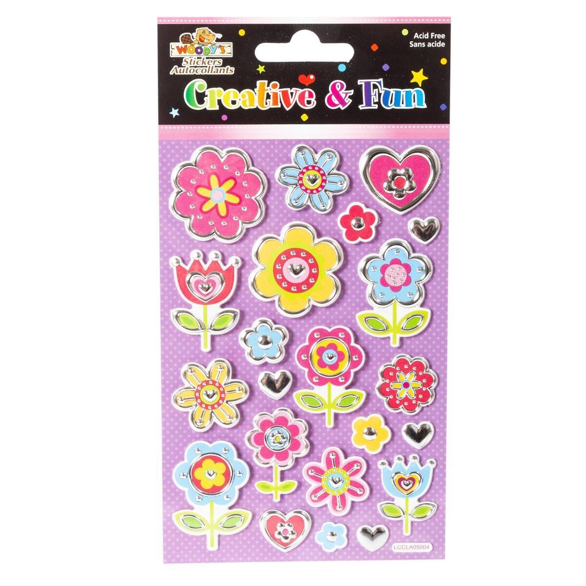 AUTOCOLLANT 4 X 6 FLEUR EMBOSSE