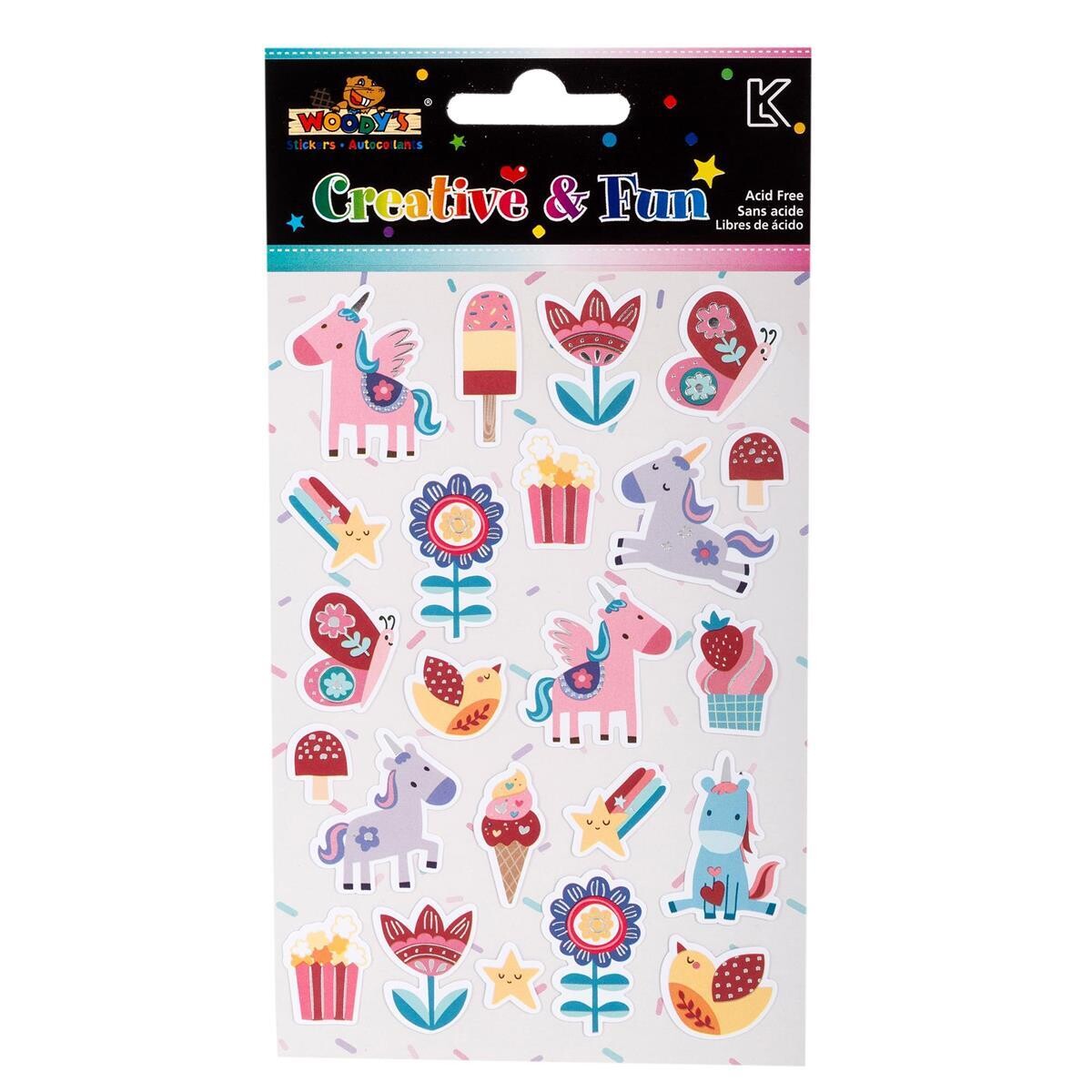 AUTOCOLLANT 4 X 6 LICORNES