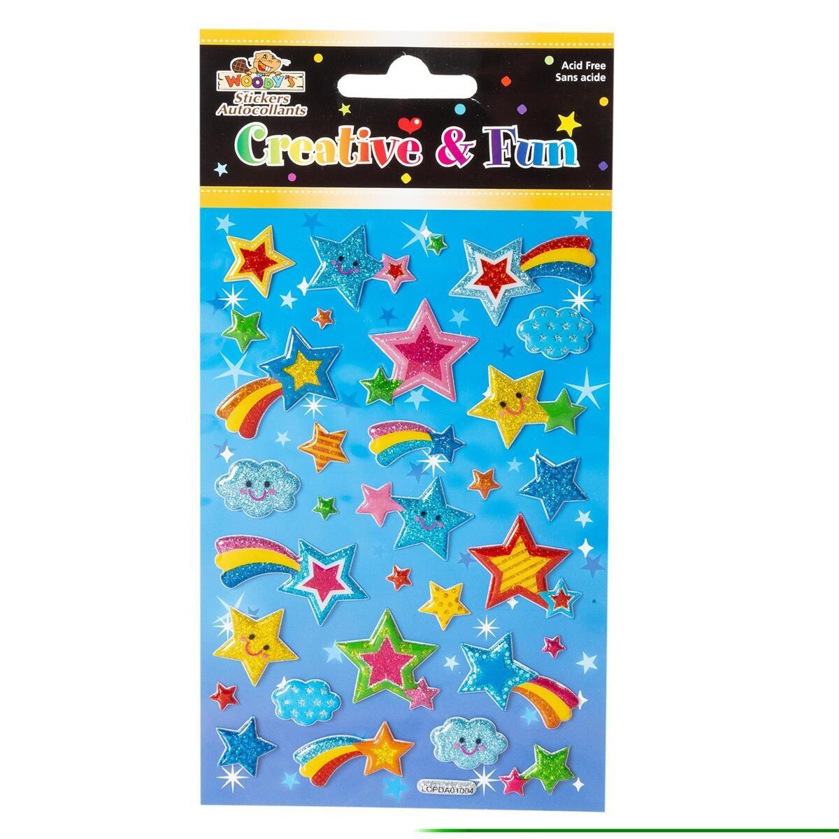 AUTOCOLLANT 4 X 6 ETOILES FILANTES