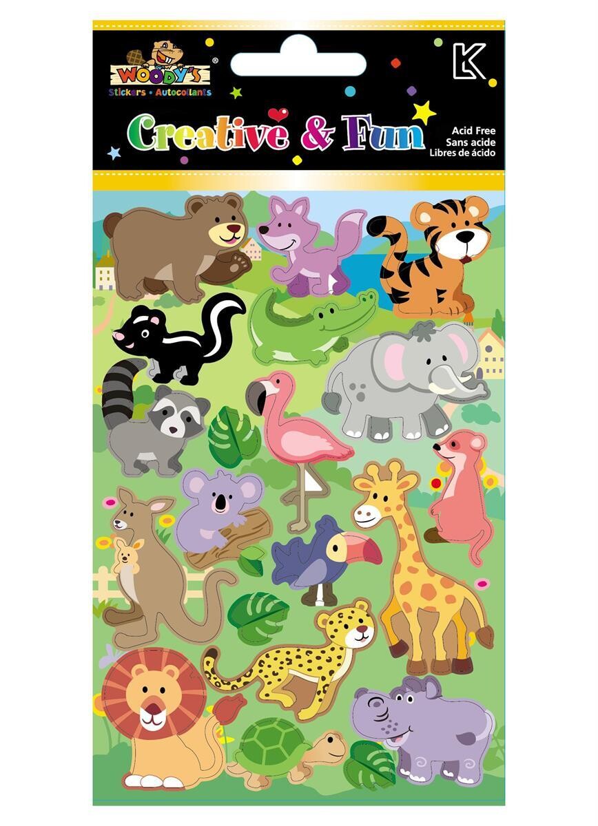 AUTOCOLLANT 4 X 6  ANIMAUX SAUVAGE