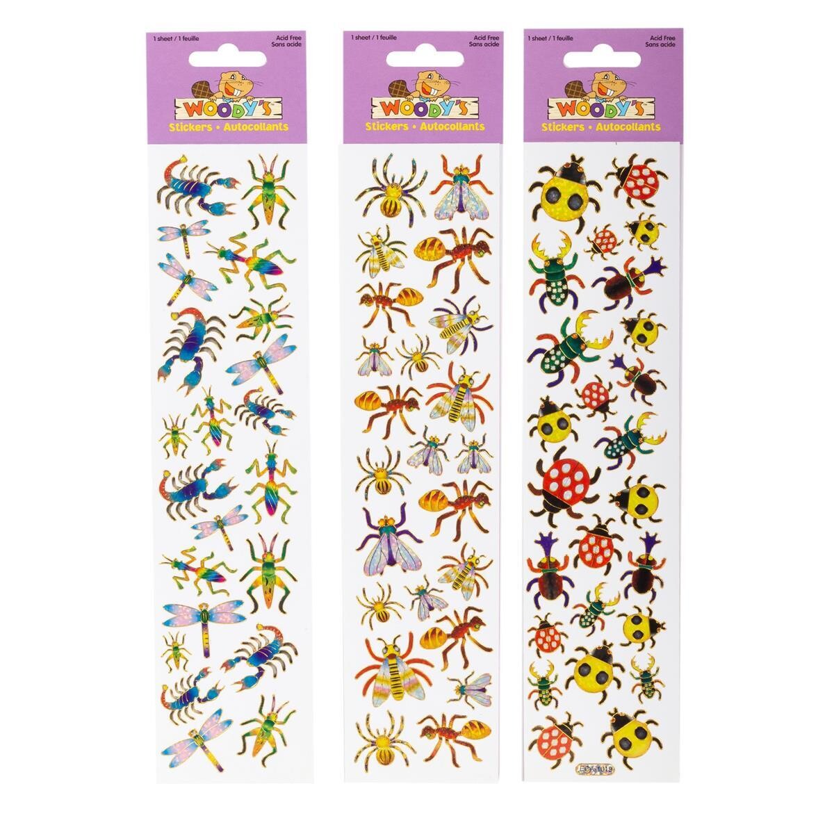 AUTOCOLLANT 10X2 INSECTES REALISTE