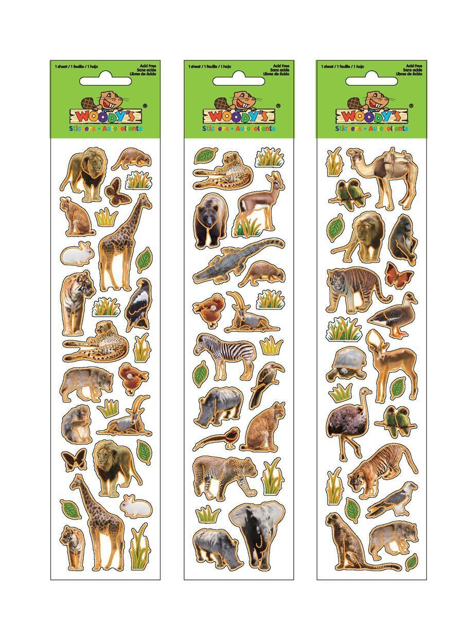 AUTOCOLLANT 10X2 ANIMAUX DU ZOO