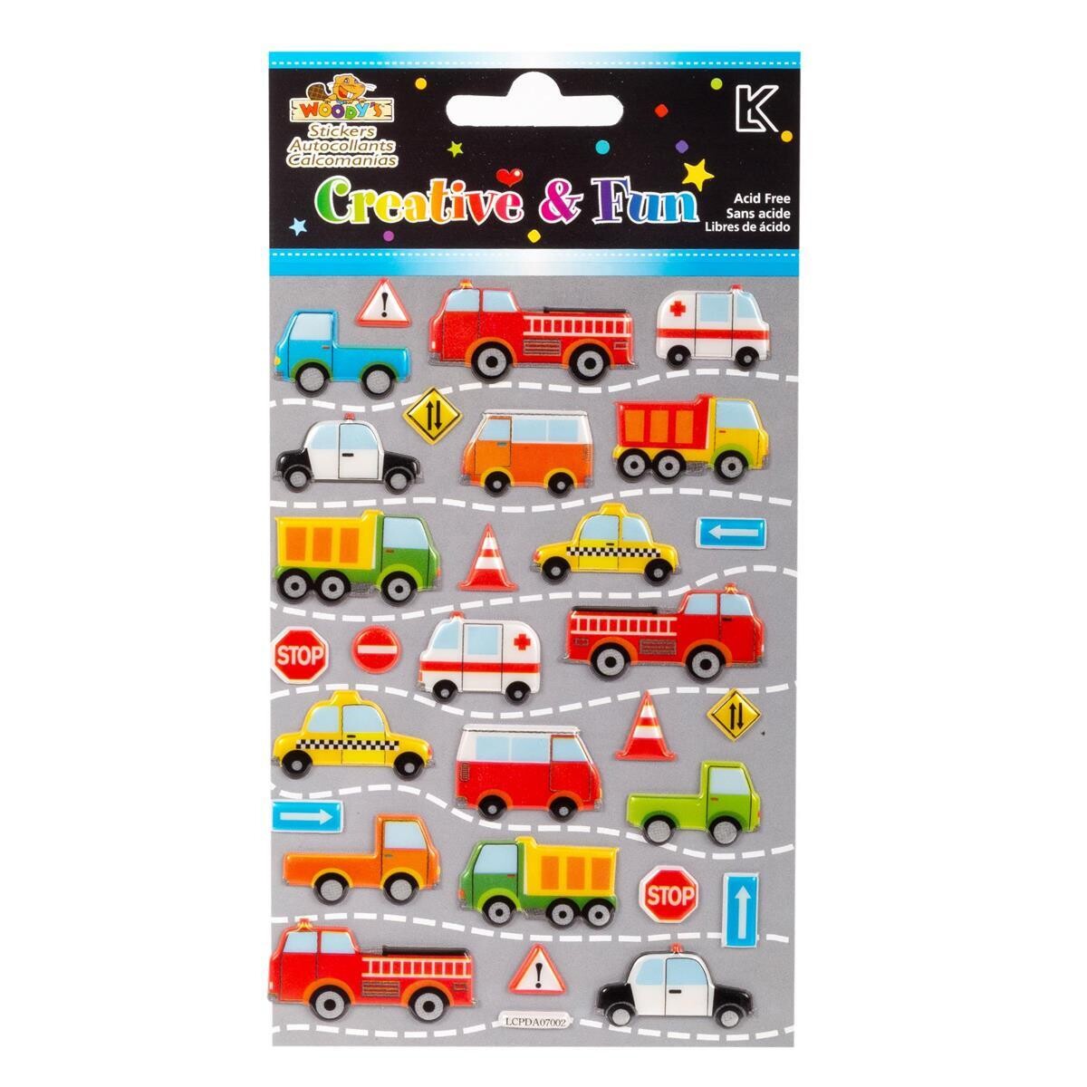 AUTOCOLLANT 4 X 6 MOYENS DE TRANSPORT