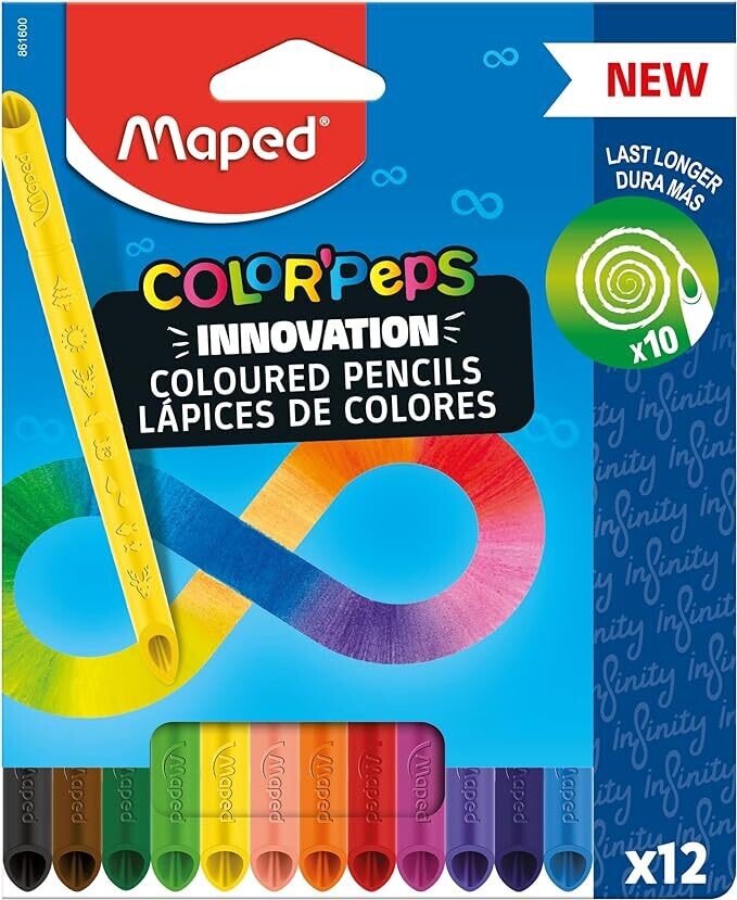 MAPED BOITE DE 12 CRAYON (ZERO DECHET)(I5-8)