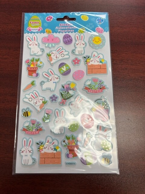 Easter EVA Foil Stickers, 5.5&quot;x8.25&quot;, pbh