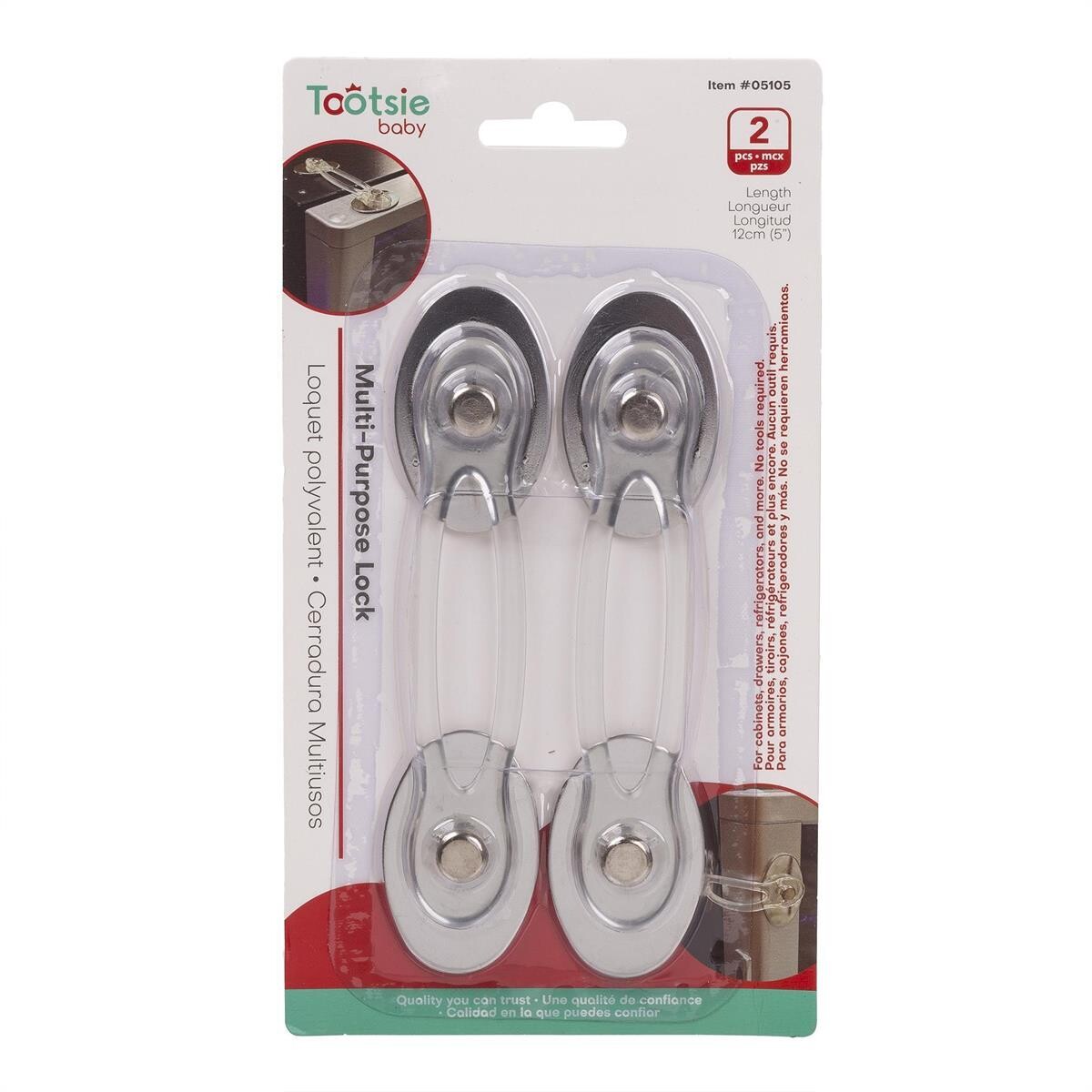 Tootsie Baby, Support de verrouillage polyvalent, argent,(B2-5)