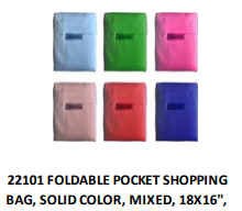 SAC A MAGASINAGE PLIABLE COULEUR UNI 18PO X 16PO(F3-1)