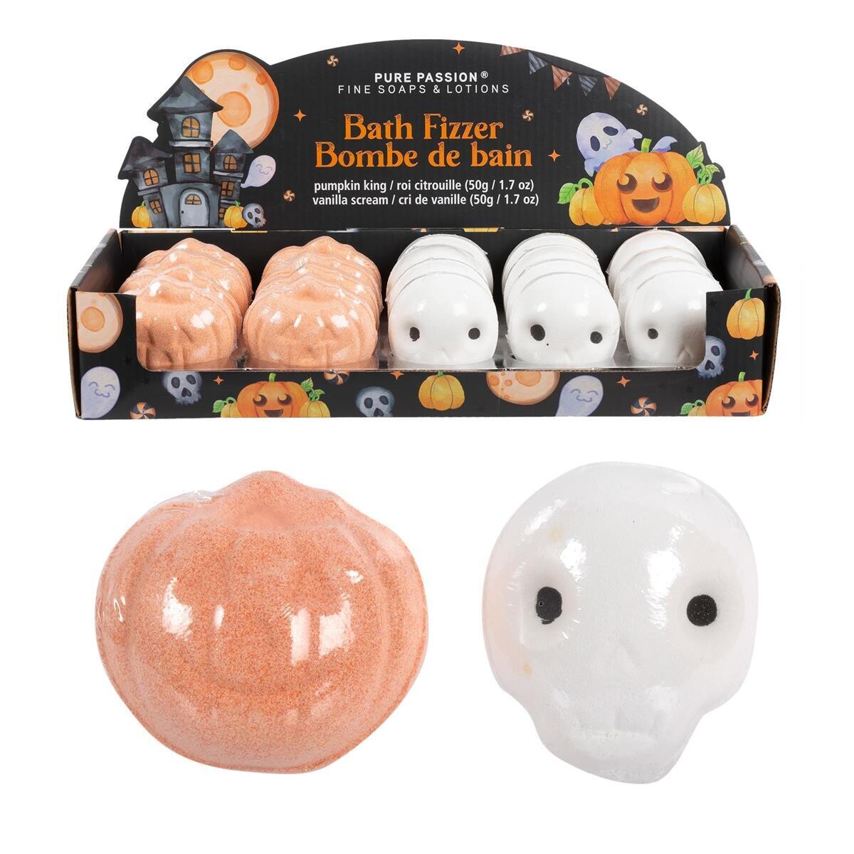 BOMBE DE BAIN 50G CITROUILLE ET CRANE DANS PRESENTOIR DE 20(RW)