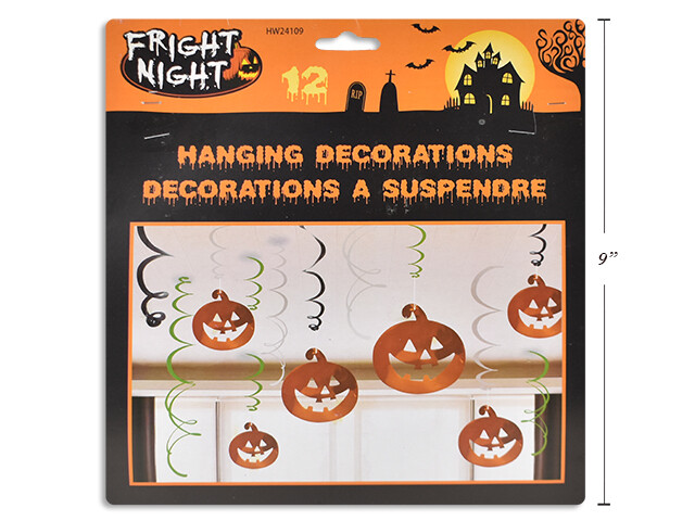 DECORATION A SUSPENDRE CITROUILLE 12MCX (HW)