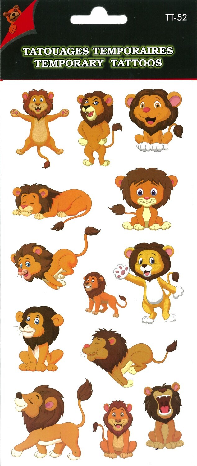 TATOUAGES TEMPORAIRES  LION
