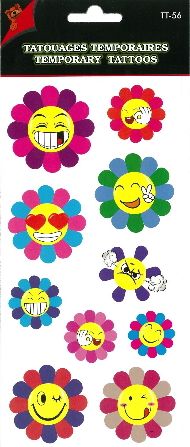 TATOUAGES TEMPORAIRES  EMOJI FLEUR(P)